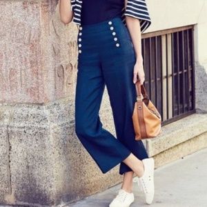 Jcrew Navy Sailor Pants Laced -Up Back 12